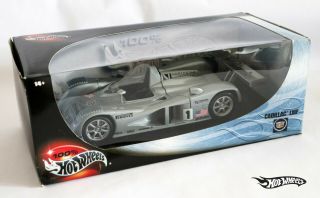 Mattel Hot Wheels Cadillac Lmp Silver Prototype Race Car 1:18 Scale