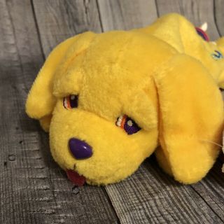 Vintage 1998 Lisa Frank Fantastic Beans CASEY Yellow Puppy Dog Plush 34 2