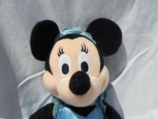 Disney Princess Minnie Mouse Blue Dress 14 " Plush Soft Toy Stuffed Animal
