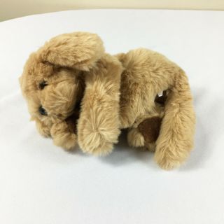 A68 Vintage 1985 Gund Muttsy Lying Golden Puppy Dog Plush 11 " Lovey Stuffed Toy