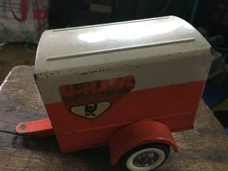 Vintage Nylint Steel Toy Ford Uhaul Box Trailer