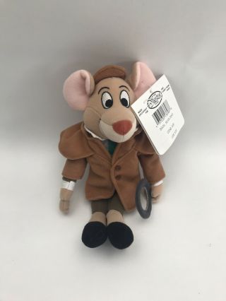 Disney Store The Great Mouse Detective Basil Bean Bag Plush Collector Owned