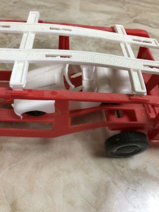 VINTAGE CAR AUTO TRANSPORT CARRIER SEMI TRAILER Truck TOY With Car Made In USA 2