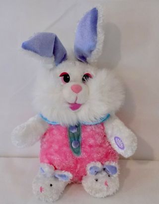 Large Stuffed Plush Bunny Rabbit 14 " Plays Music Wiggles Ears Easter Bunny