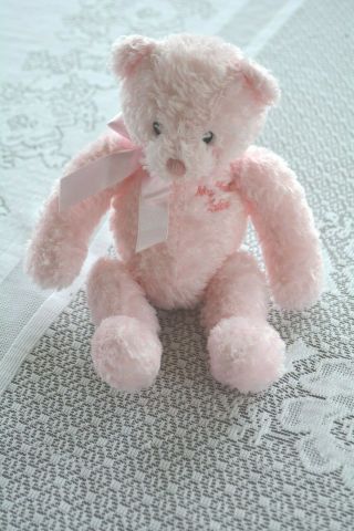 Baby Gund My First Teddy Pink Bear Plush Stuffed Animal Toy 9 " Girl Lovey 58122