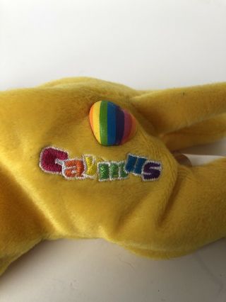 Vintage 1998 Lisa Frank Fantastic Beans CAVMUS Yellow Puppy Dog Plush Stuffed 2