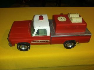 Vintage Nylint Rescue Pumper Fire Truck Chevy Pickup Usa