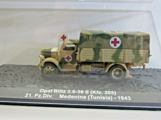 IXO Die - cast Model 1:72 Scale Opel Blitz 3.  6 - 36S (Kfz.  305) Medenine,  Tunisia 1943 2