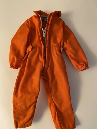 Gi Joe Hasbro Action Pilot Orange Jumpsuit With The Side Snaps