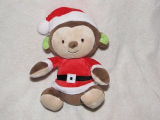 Fisher Price My Little Snugamonkey Stuffed Plush Santa Claus Holiday Xmas Monkey