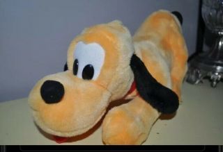 Disney Pluto Disneyland Walt Disney World Plush Stuffed Animal 14 "
