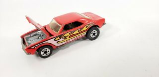 Hot Wheels 1967 Camaro Red With Flames 1982 Malaysia Must See; Hood Opens