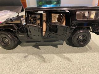 1/18 Scale Maisto Black Hummer H1suv Vehicle Car Model Alloy Diecast Model