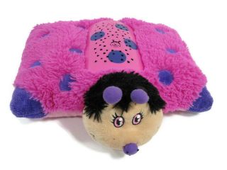 Pillow Pets Dream Lites 12 Inch Hot Pink Ladybug Kids Stuffed Animal Toy