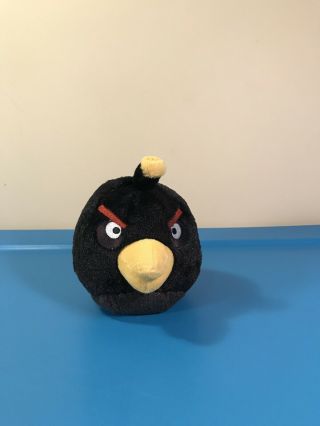 Commonwealth Rovio Angry Birds Black Bomb 5 " Plush With Sound - See Video
