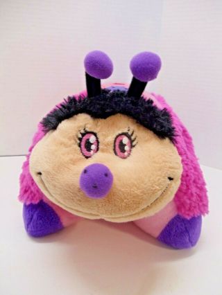 2012 Pillow Pets Dream Lites 12 inch Hot Pink Ladybug Kids Stuffed Animal Toy 2