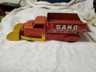 Vintage Red Wyandotte 442 Sand Gravel Excavating Metal Dump Truck 2
