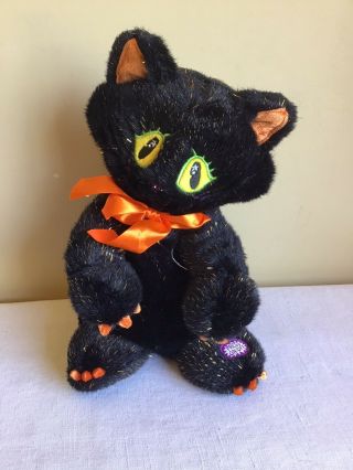 Dan Dee Collectors Choice Singing Dancing Halloween Black Cat Plush