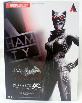 Square Enix Play Arts Kai Dc Batman Arkham City Catwoman Figure Complete
