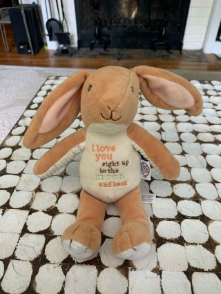 Bunny Rabbit Guess How Much I Love You To The Moon And Back Plush Brown Cute