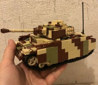 German Panzer Iv Ausf J - Ambush Camo Brickmania Lego Part Build Tank