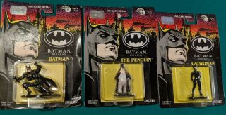 1992 Batman Returns Die - Cast Metal Figures Catwoman Batman Penguin