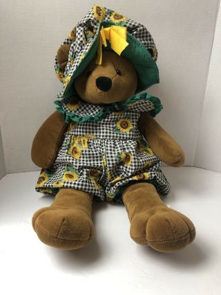 Russ Berrie Easton Bombay Plush Teddy Bear 18 " With Scarf 2006 Stuffed Animal