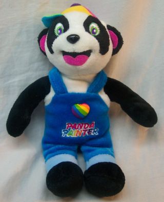 Lisa Frank Cute Panda Painter Bear In Overalls 8 " Bean Bag Stuffed Animal