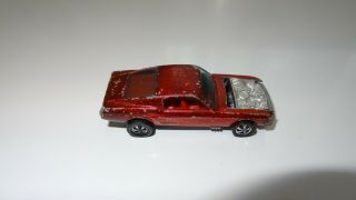 Vintage 1967 Mattel Hot Wheels Red Custom Mustang Redline Car Red interior 2