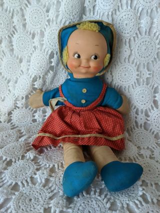 Joy Of A Toy Knickerbocker Doll Vintage Plastic Face Cloth Body