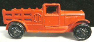 Vintage Tootsietoy 2 1/4 " 109 Red Stake Truck