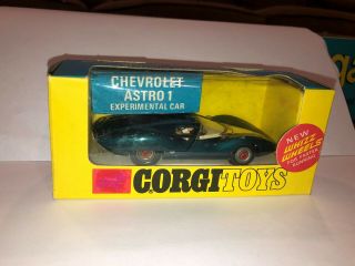 Vintage Corgi Toys Whizzwheels 347 Chevrolet Astro 1 Experimental Car W/ Box