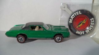 Vintage Hot Wheels Redlines Usa 1968 Custom Eldorado [green] W/button