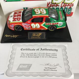 Rare 1/24 Red Man Racing Kevin Lepage 99 Nascar Tobacco Collectible Diecast