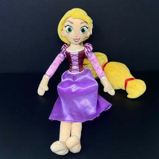 Disney Store Princess Rapunzel Soft Plush Doll Toy 19 " Tangled Purple Dress