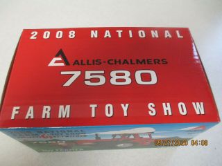 AC Allis Chalmers 7580 Tractor 2008 National Farm Toy ERTL 1:32 Scale 4wd 3
