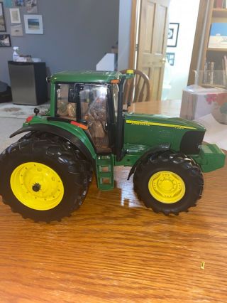 7520 John Deere Toy Tractor Out Of Box Metal/plastic Green Length 13 In.