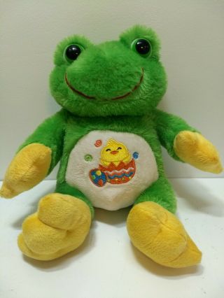Dan Dee Collectibles 9 " Green Frog Plush With Hatching Easter Egg 2011