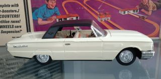 Vintage Bandai Ford Thunderbird Hard Top With Opening Door 11 " Tin Friction Car