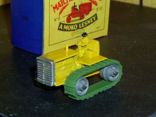 Matchbox Moko Lesney Caterpillar Tractor 8 A3 Dk Yel Mr F - C Sc7 Nm Crafted Box