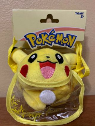 Tomy Pokemon Shoulder Plush Pikachu With Carrying Bag Collectible Accessories