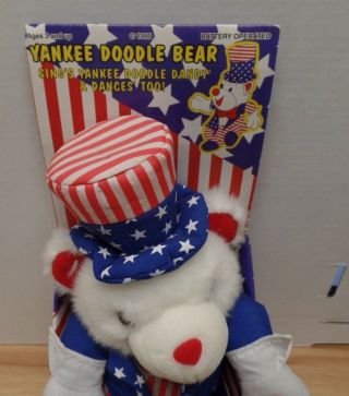 Yankee Doodle Bear Stuffed 1999 Battery Operated Toy 111518DBT 3