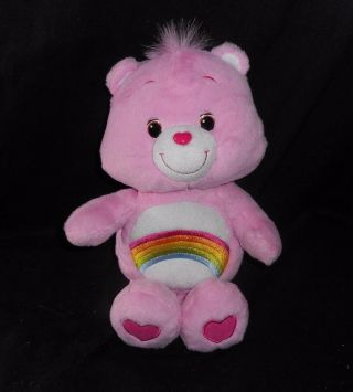 12 " Hasbro Care Bears Cheer Bear Pink Rainbow Stuffed Animal Plush Toy Soft Doll