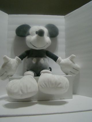 Disney Gray And White Plush Mickey Mouse 20 "