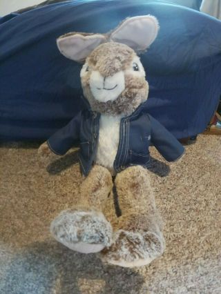 Peter Rabbit Plush Large 22 " Large Bunny Toy Collectors Choice Blue Jacket Coat
