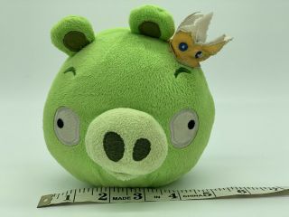 Angry Birds Green Pig King Golden Crown 5” Plush Toy Commonwealth 2010 No Sound