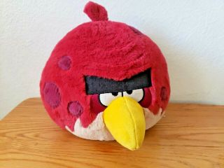Angry Birds Plush Red Spots No Sound Big Brother Terence Red Bird 8 "