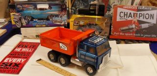 Look Vintage - Ertl - Blue/orange - International - Transtar Automatic Dump Truck Wqw