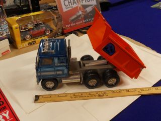 LOOK Vintage - ERTL - Blue/Orange - International - TRANSTAR Automatic Dump Truck WQW 3