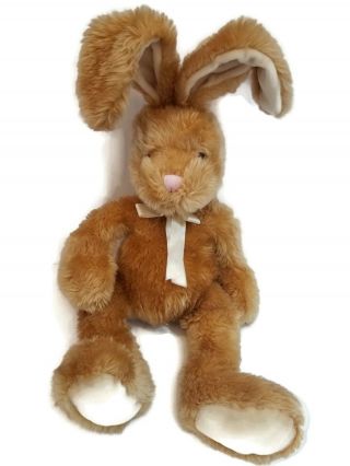 Chrisha Playful Plush Large Bunny Rabbit Stuffed Animal Tan Light Brown White